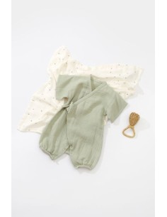 Salopeta petrecuta din muselina, BabyCosy, 100% bumbac... 2