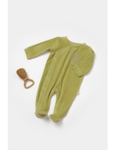 Salopeta Elefant cu maneca lunga si botosei din 80%bumbac...