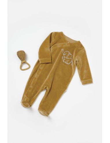 Salopeta Elefant cu maneca lunga si botosei din...