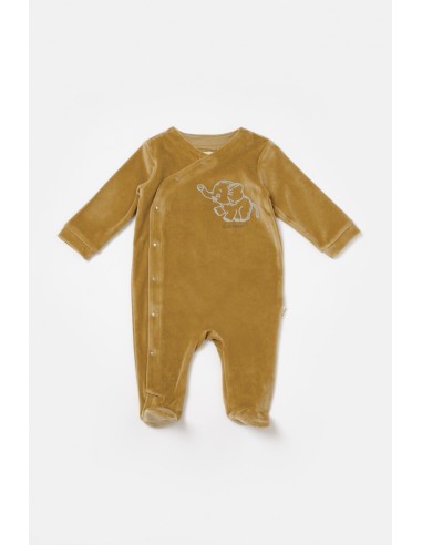 Salopeta Elefant cu maneca lunga si botosei din...