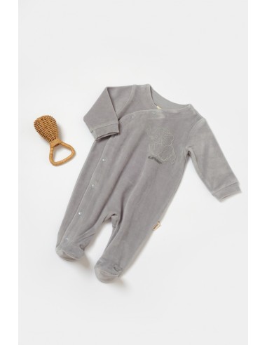 Salopeta Elefant cu maneca lunga si botosei din...