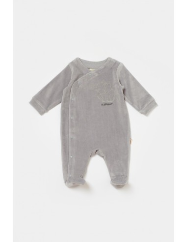 Salopeta Elefant cu maneca lunga si botosei din...