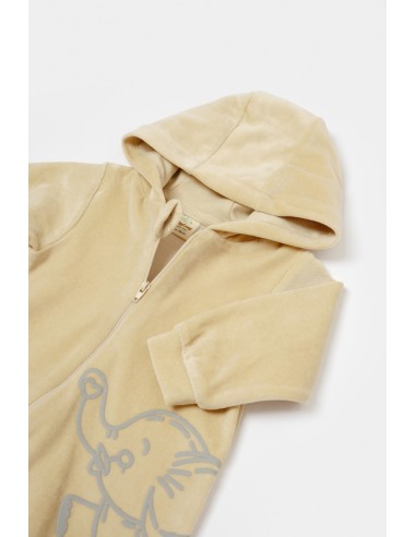 Salopeta Elefant cu maneca lunga si gluga din...