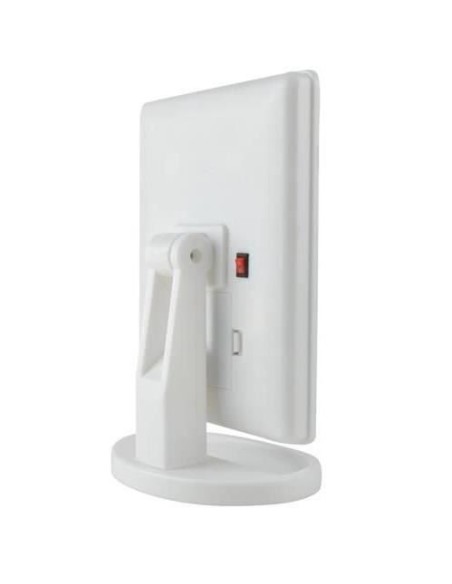 Oglinda cosmetica, cu LED, unghi reglabil, nivel iluminare reglabil, alb, 4xAA, 16.5x12.5x26 cm, Isotrade