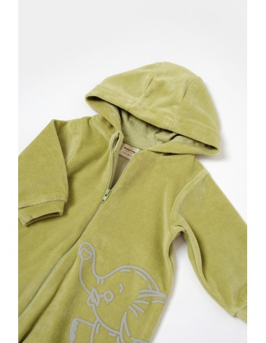 Salopeta Elefant cu maneca lunga si gluga din...