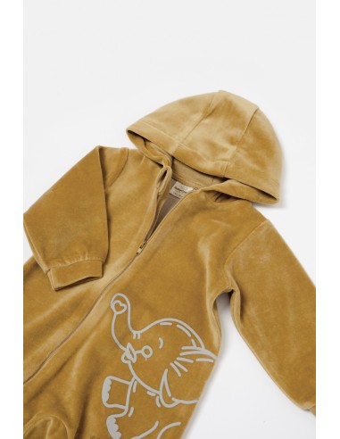 Salopeta Elefant cu maneca lunga si gluga din...