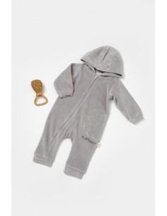 Salopeta Elefant cu maneca lunga si gluga din 80%bumbac...