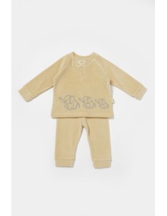Set bluzita si pantaloni Elefant, 80%bumbac organic si... 2