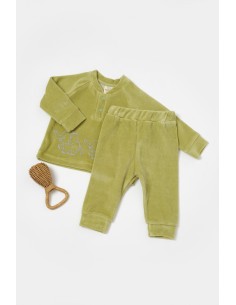 Set bluzita si pantaloni Elefant, 80%bumbac organic si...