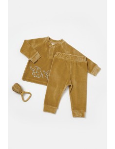 Set bluzita si pantaloni Elefant, 80%bumbac organic si...