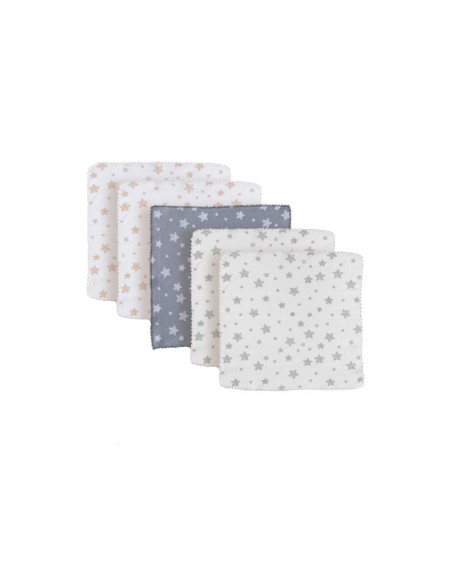 Set 5 prosopele, bumbac organic 100%, 24x24 cm, BabyCosy