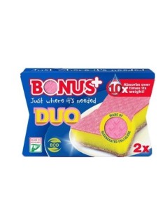 Burete de spălat vase Bonus Duo fără zgârieturi, 2...