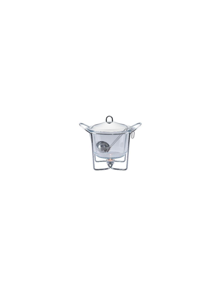 Vas termorezistent de supa, 4 litri, suport cromat, capac inox, Berlinger Haus, BH 1384