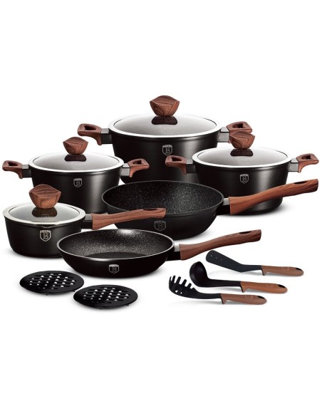 Set gatit 15 piese, Ebony Rosewood Collection, Berlinger Haus, BH/1537N