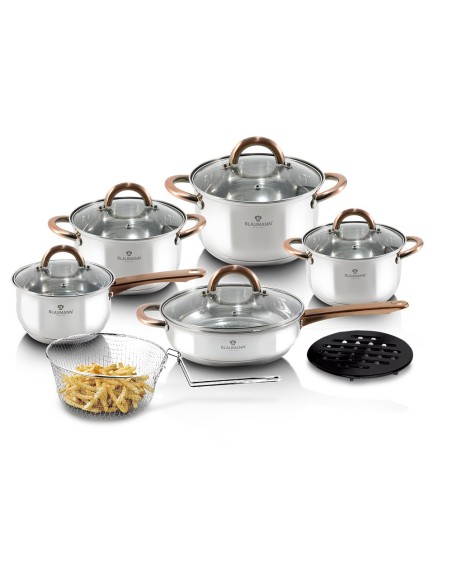 Set pentru gatit, 13 piese, oale, cratite si accesorii, Gourmet Line, Blaumann BL-3244