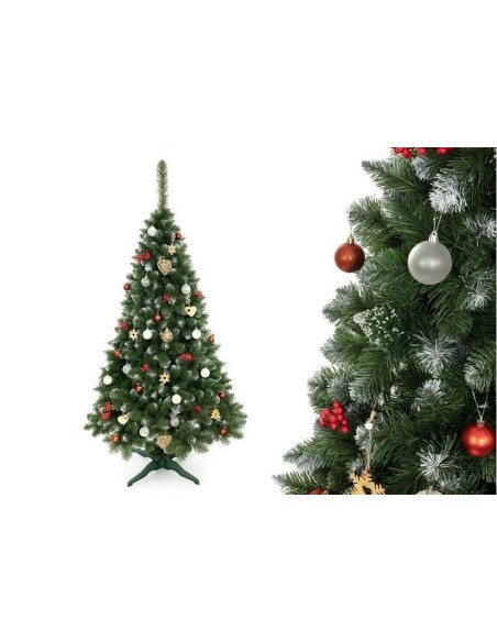 Brad artificial de Craciun, verde natural, de 180 cm si suport inclus, 14507