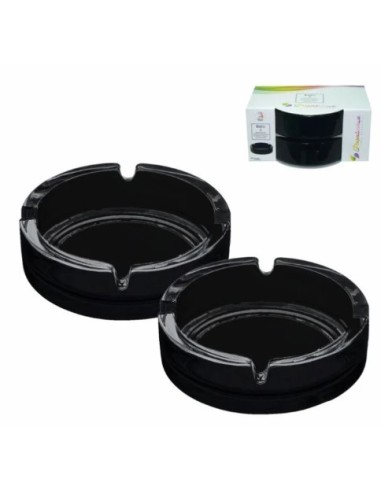 Set scrumiere negre, 2 piese, Bistro, 54036