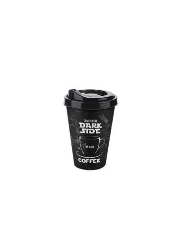 Pahar pentru cafea cu capac , plastic, 400 ml,...