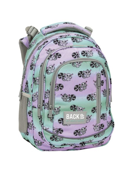 Ghiozdan pentru copii, Backup, Impermeabil, Lemur, cu 3 compartimente, PLB5R03