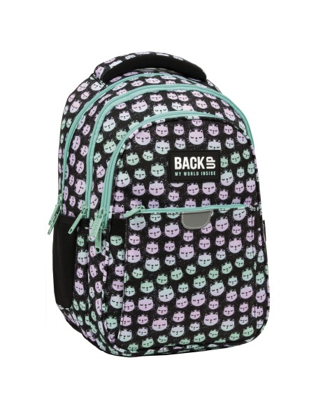 Ghiozdan pentru fetite, Backup, Impermeabil, RainBow Cat, 3 compartimente, PLB5P06, 39x27x20 cm