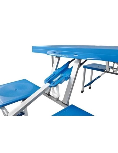 Masa plianta, camping, cu 4 scaune, 82x82x70...