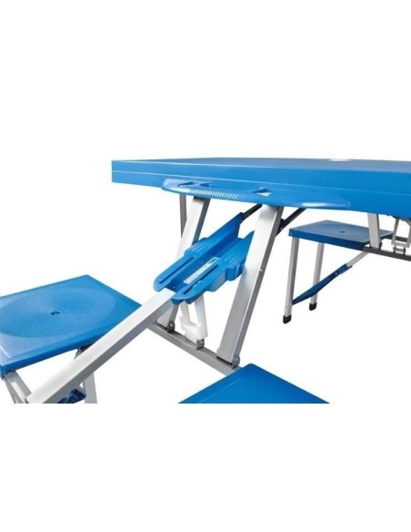 Masa plianta, camping, cu 4 scaune, 82x82x70 cm, Malatec