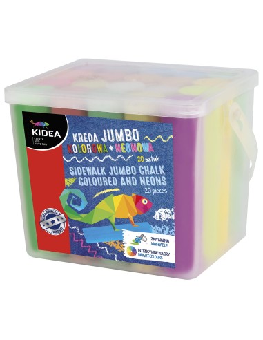 Set 20 bucati creta colorata, Kidea KRJKN20KA,...