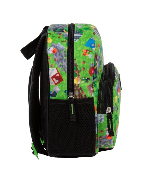 Rucsac scolar Derform Pixel, usor, cu buzunar lateral, PL11BDF35