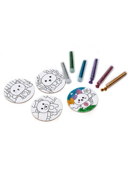 Set creativ pentru copii Kidea Animals, Multicolor, ZKPBZKA