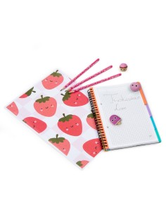 Set scolar de radiere si creioane cu parfum de capsuni,... 2