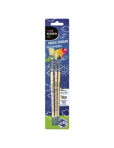 Set 3 pensule, Kidea, 3 dimensiuni, Natural,...