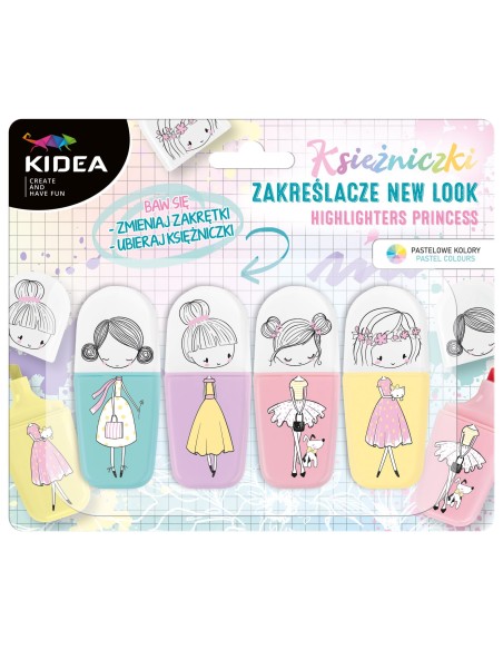 Set 4 evidentiatoare, Kidea, Multicolor, Princess ZKNLKA