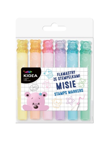 Set markere pastelate capat dublu Kidea, 6...