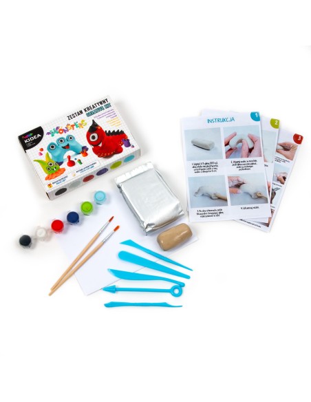 Set creativ, Kidea, Multicolor, Plastelina Monsters, GSZPKA