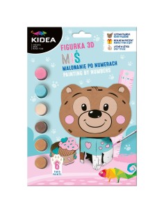 Set Pictura 3D dupa numere, Kidea, Forma ursulet,...