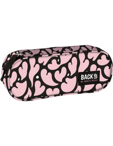 Penar oval hearts roz-negru, PB6A37, BackUp