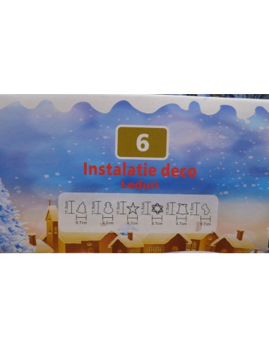 Instalatie de Craciun,decor 6 led, 8064