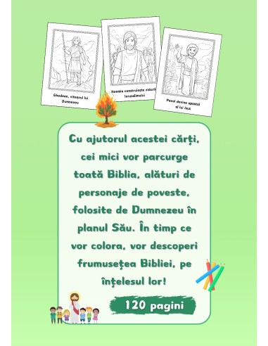 Carte de colorat Povestirile bibliei pentru copii