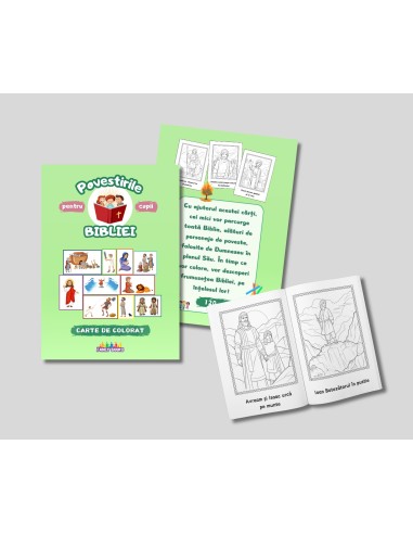 Carte de colorat Povestirile bibliei pentru copii