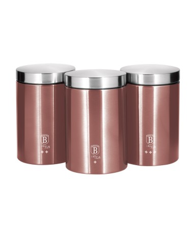 Set de 3 recipiente, I-Rose Collection, Roz,...