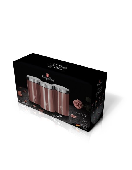 Set de 3 recipiente, I-Rose Collection, Roz, BH/6270