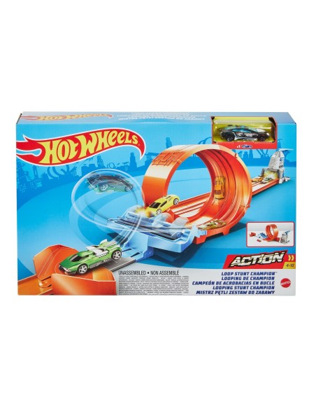 HOT WHEELS CIRCUIT RAPID CU LANSATOR PENTRU CASCADORII SI MASINUTA EXCLUSIVA
