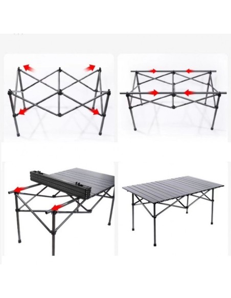 Masa pliabila pentru gradina, camping sau pescuit, tip valiza, JollyMag, SC09SZ, 95x56x50 cm