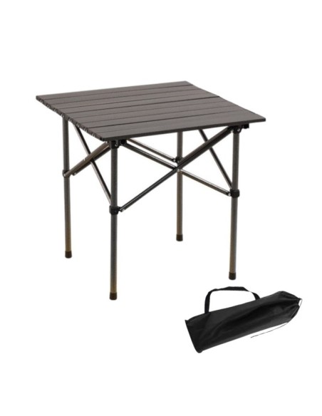 Masa pliabila pentru gradina, camping sau pescuit, maro, tip valiza, JollyMag, SC10BR, 53x51x50 cm