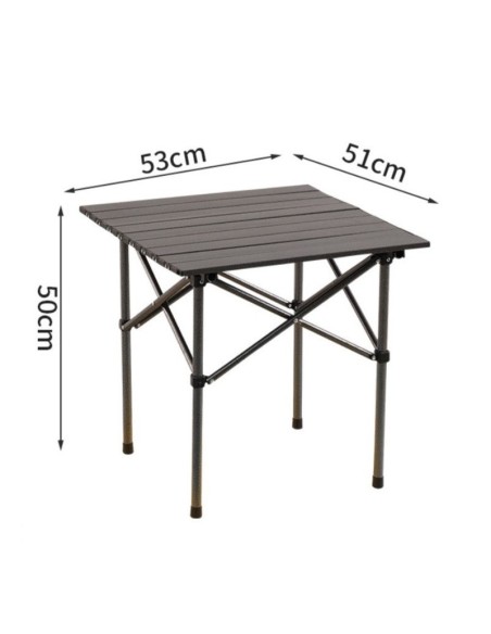 Masa pliabila pentru gradina, camping sau pescuit, maro, tip valiza, JollyMag, SC10BR, 53x51x50 cm