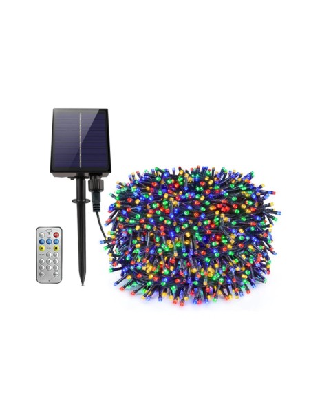 Instalatie solara  pentru exterior 500 led-uri , multicolora , 50m
