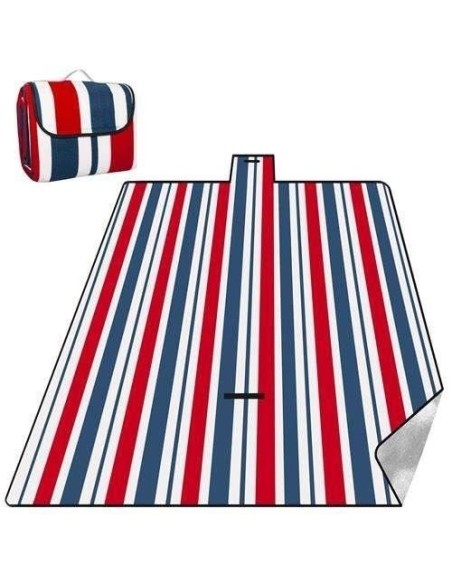 Patura picnic, model dungi, rosu, alb, albastru, 200x220 cm