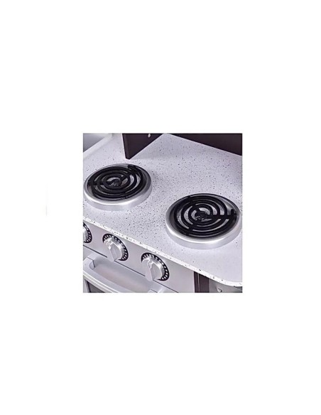 Bucatarie din lemn pentru copii, cu frigider, cuptor si cuptor cu microunde, silver-gri, LeanToys, 2637